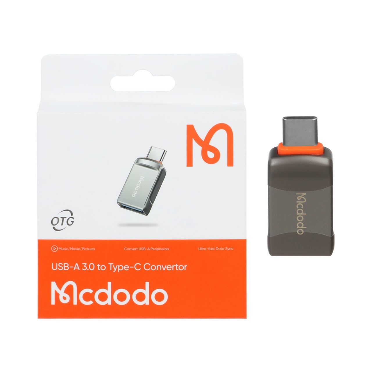 Mcdodo OTG USB-A 3.0 to Type-C Adapter (Model OT-8730).