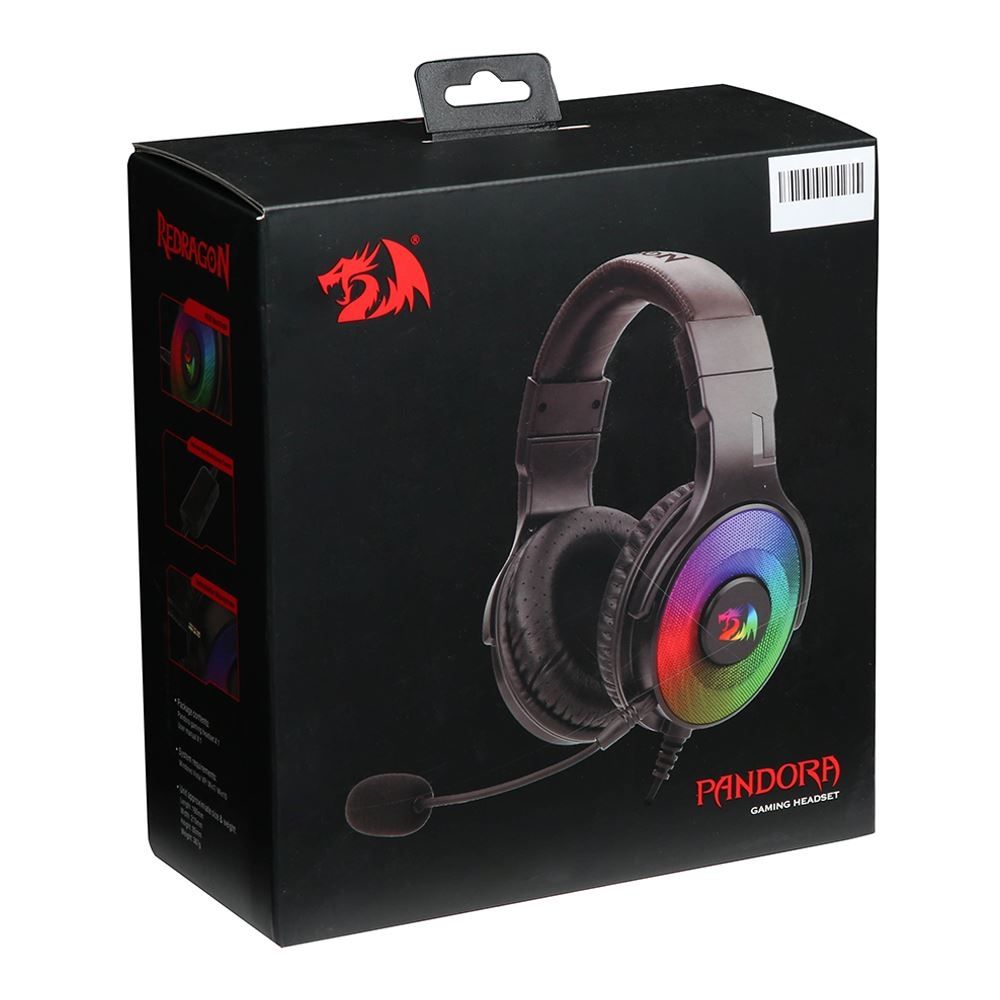Redragon H350 Pandora RGB Wired Gaming Headset.