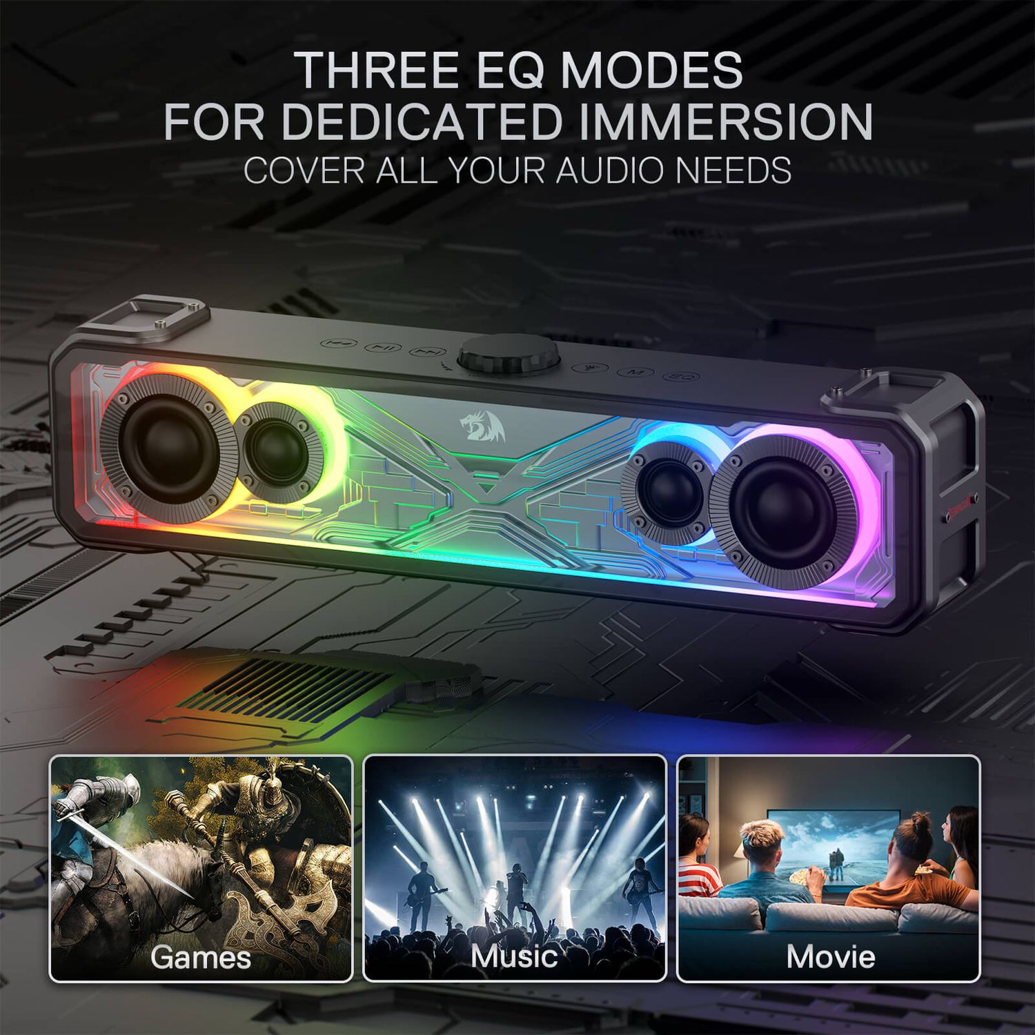 Redragon SURGE GS817 RGB Desktop Speakers | 2.0 Channel PC