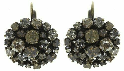 Konplott Ohrringe "Ballroom"multi grau/weiß/beige mit opalen Steinen