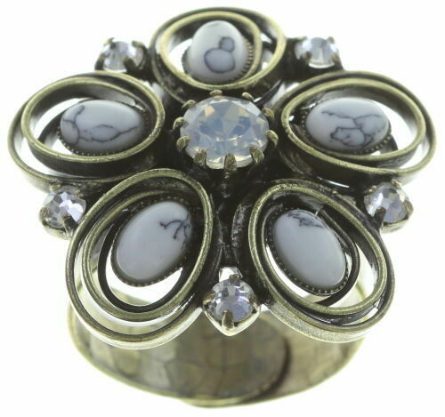 Konplott Ring "Boho Twist" weiß