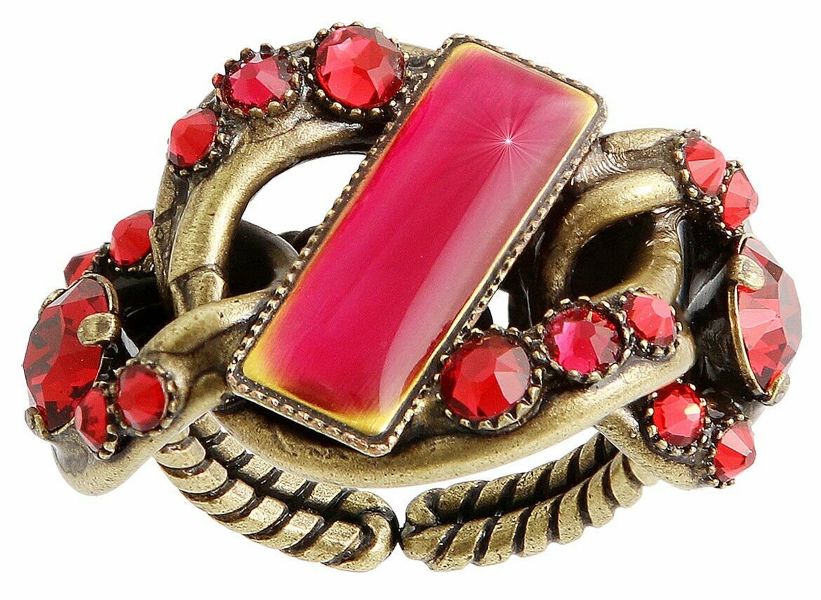 Konplott Ring "Heavy Metals" rot/pink