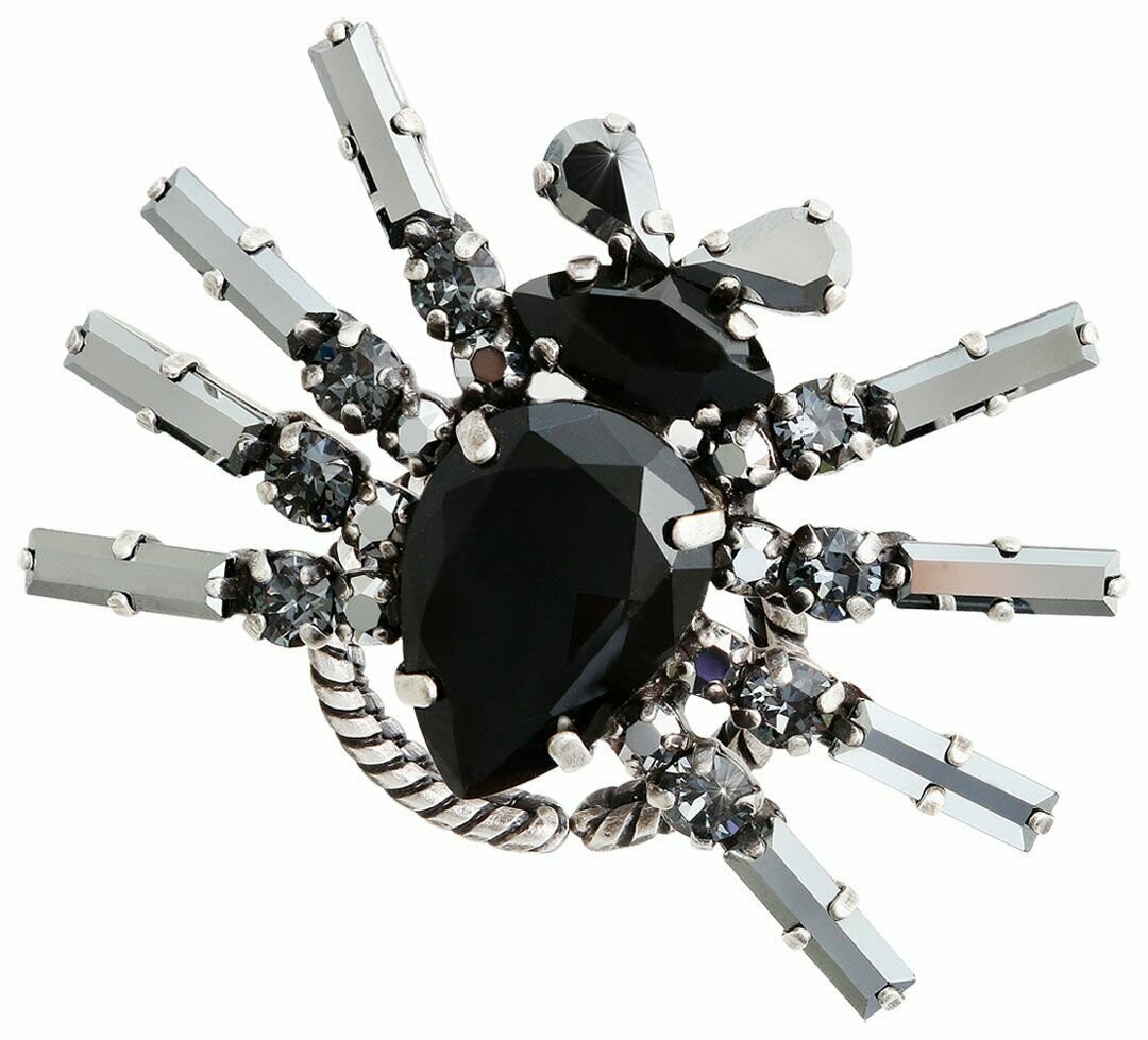 Konplott Ring "Spider Daisy - Daisy Spider" schwarz