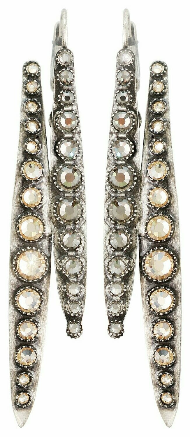 Konplott Ohrringe "Global Glam De Luxe" grau - beige