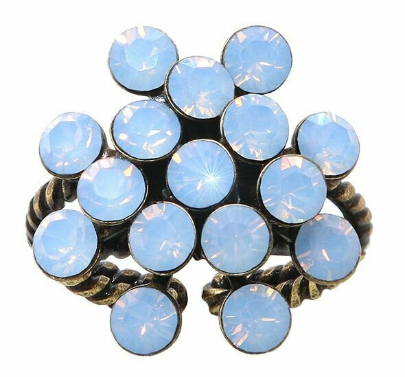 Konplott Ring "Magic Fireball" shiny hellblau-opal