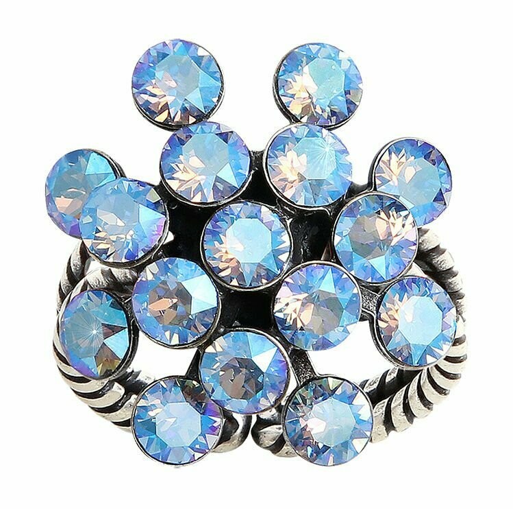 Konplott Ring "Magic Fireball" blau/natur shiny