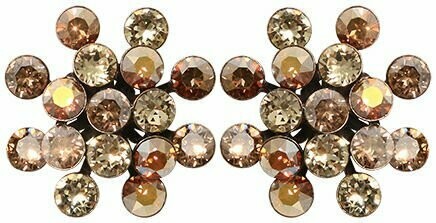 Konplott Ohrringe "Magic Fireball" braun/hellgelb 21 mm
