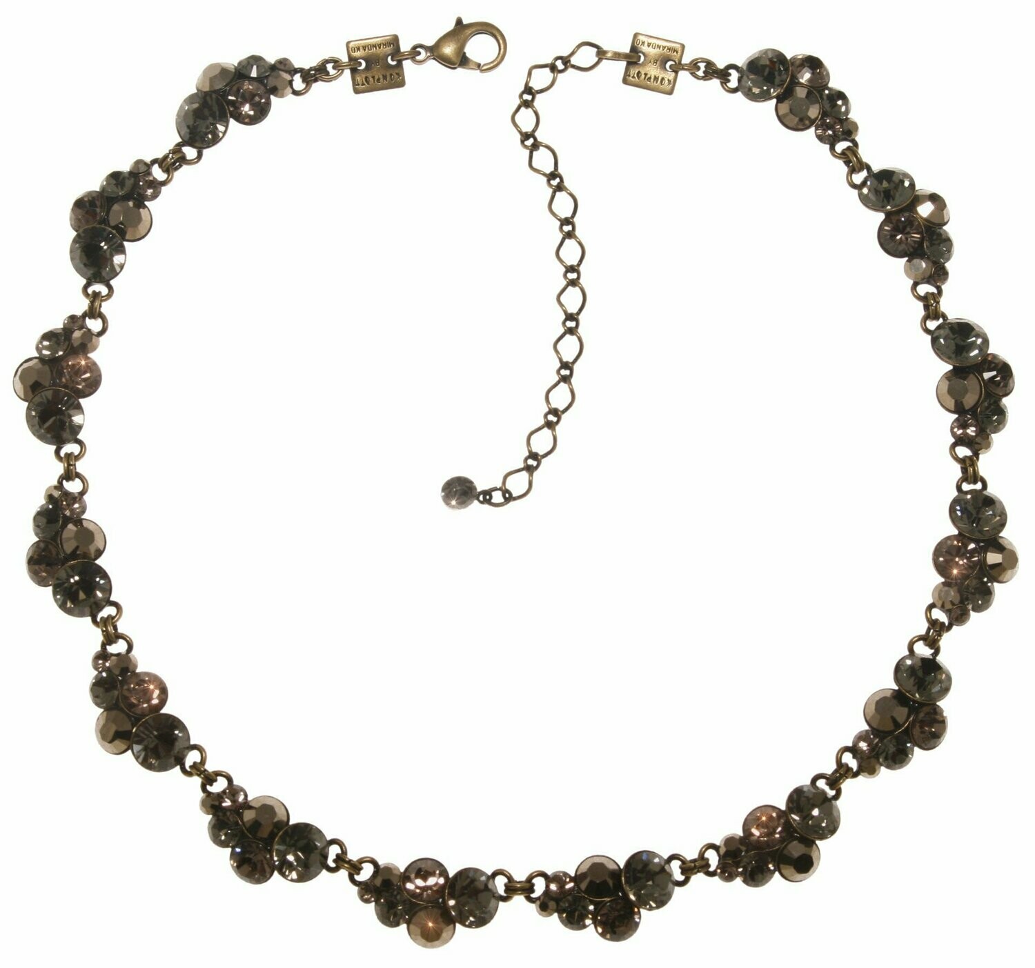 Konplott Kette "Petit Glamour" braun/grau/ leicht beerig