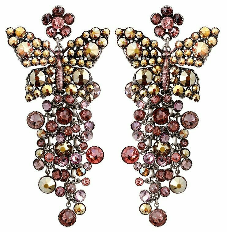 Konplott Ohrringe "Lost Garden" rosa/beige