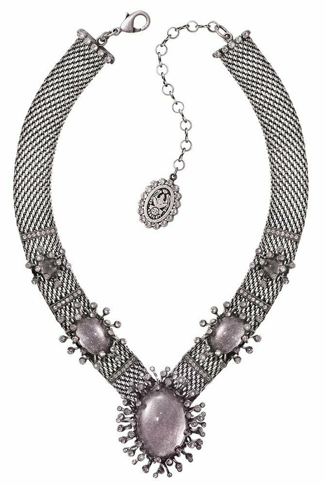Konplott Collier "Galaxy in Glass" weiß