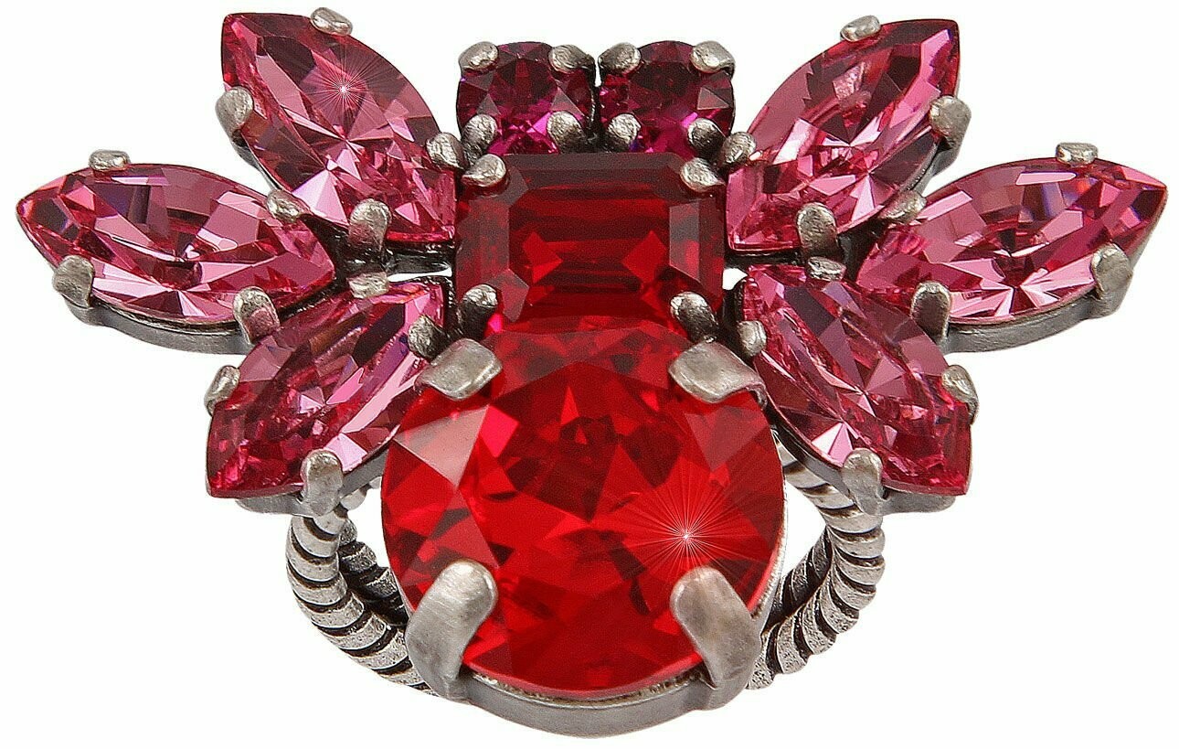 Konplott Ring "Spider Daisy" rot/rose