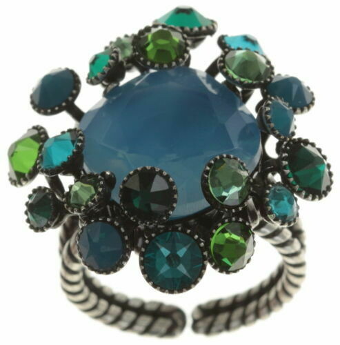 Konplott Ring "Caviar de luxe" blau/grün