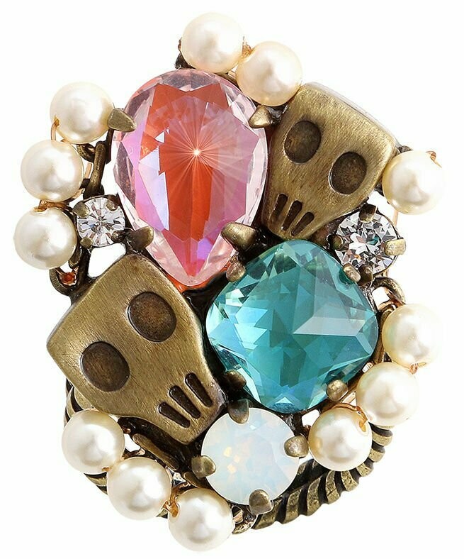 ​Konplott Ring "Pirates in Paris" multi/cremige Perlen