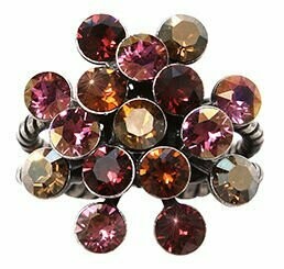 Konplott Ring "Magic Fireball" braunrot/lila/khaki/lavendel
