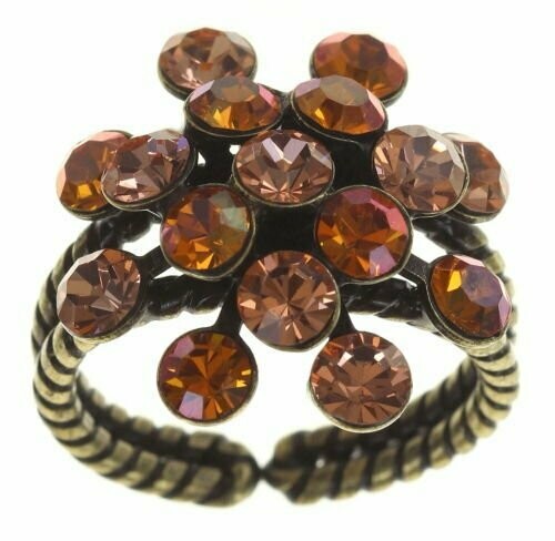 Konplott Ring "Magic Fireball" orange-cognac/lachs 21 mm