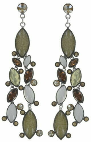 Konplott Ohrringe "Dance with Navette" multi braun
