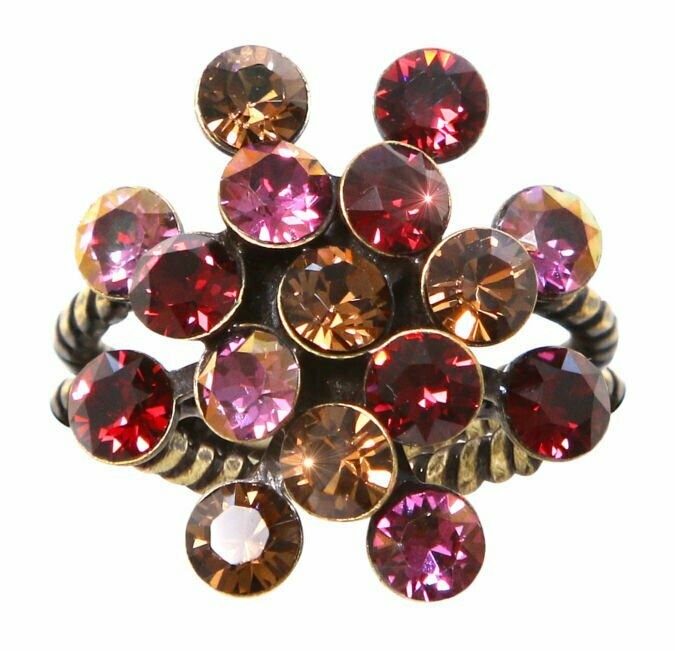 Konplott Ring "Magic Fireball" rot/braun