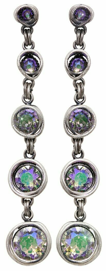 Konplott Ohrringe "Sparkle Twist" farbwechsler gelb/blau/lila