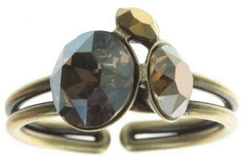 Konplott Ring "Disco Star" khaki , Braun