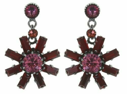 Konplott Ohrringe "Spider Daisy" rot