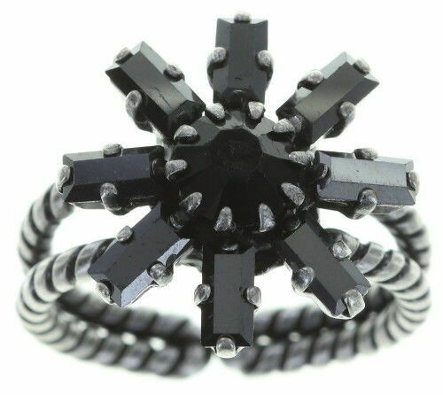 Konplott Ring "Spider Daisy" schwarz