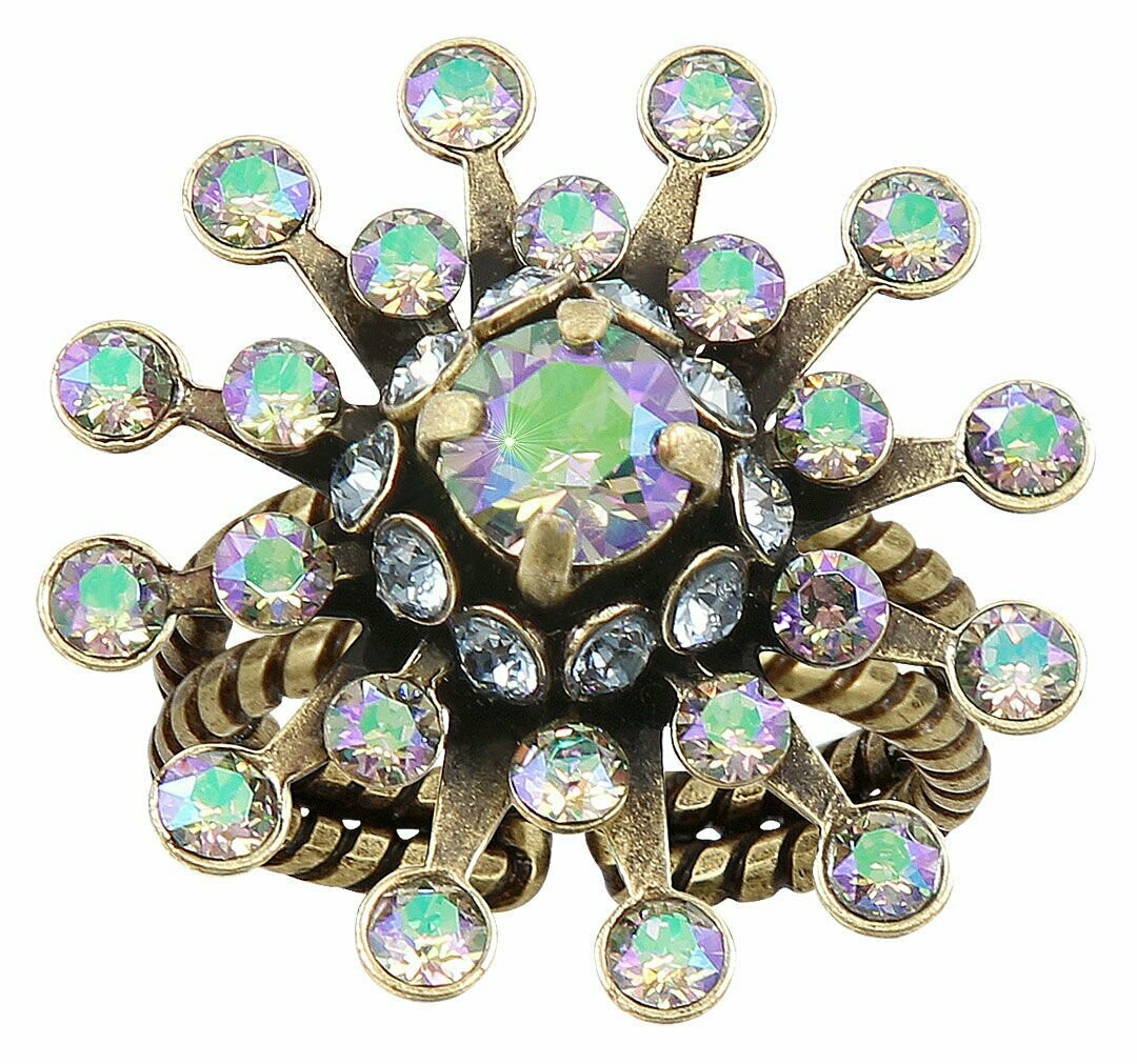 Konplott Ring "Night Sun" grün/blau vitrail