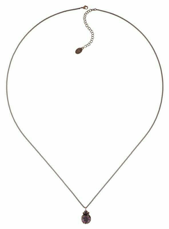 Konplott Kette lang   "Boho Twist" kupfer /lila