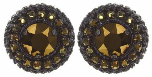 Konplott Ohrringe "Rock n Glam" schwarz/braun