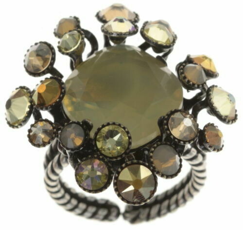 ​Konplott Ring "Caviar de luxe" gelb/braun/grau-opal