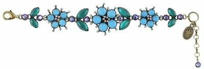 ​Konplott Armband "Country Spring"blau/grün/rose vitrail-farbwechsler