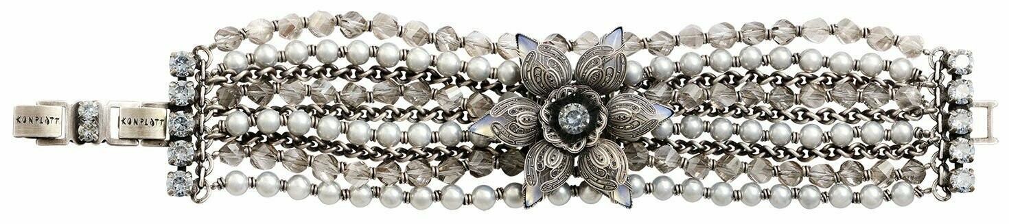 Konplott Armband "Harakiri Bloom" Silber/grau