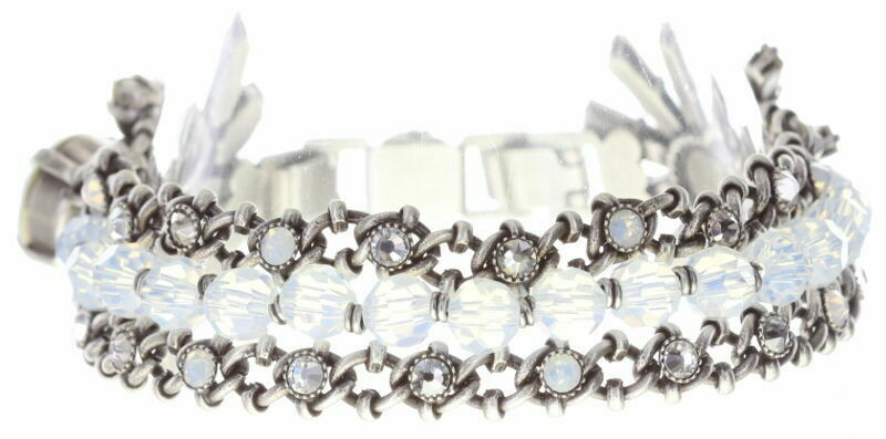 Konplott Armband "Spider Daisy" Silber weiß