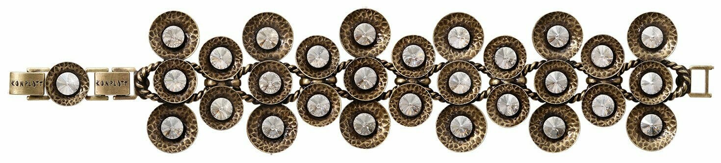 Konplott Armband "Rivoli Concave" Messing /weiß