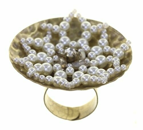 Konplott Ring "Soul of Thorns" Daylight - weiß/beige