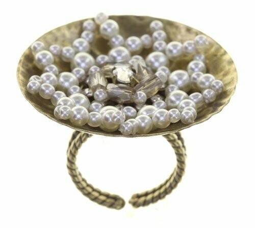 Konplott Ring "Soul of Thorns" Daylight - weiß/beige