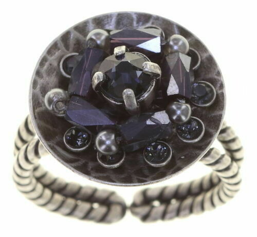 Konplott Ring "Soul of Thorns" Midnight - blau/schwarz/grau