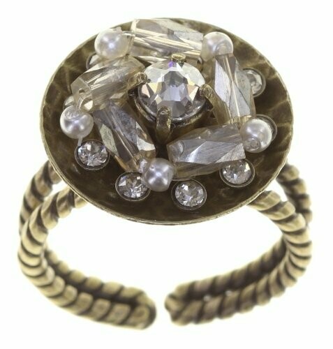 Konplott Ring "Soul of Thorns" Daylight - weiß/beige