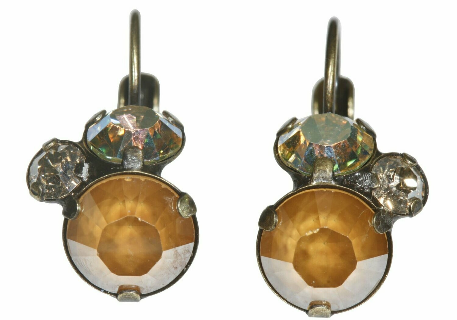 Konplott Ohrringe "Disco Star" beige/gelb