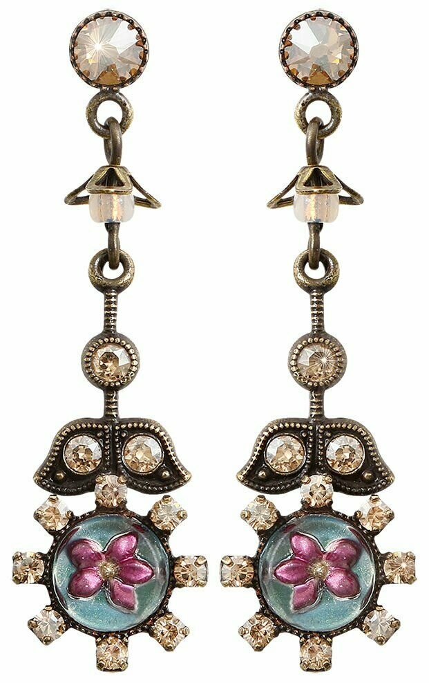Konplott Ohrringe "Forget Me Not" Braun, Lila