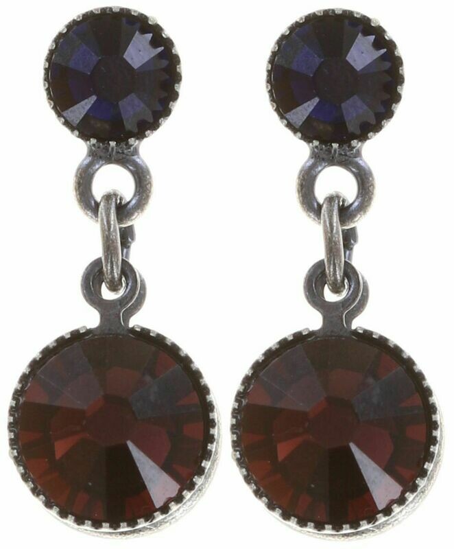 ​Konplott Ohrringe "Waterfalls" lilablau/weinrot