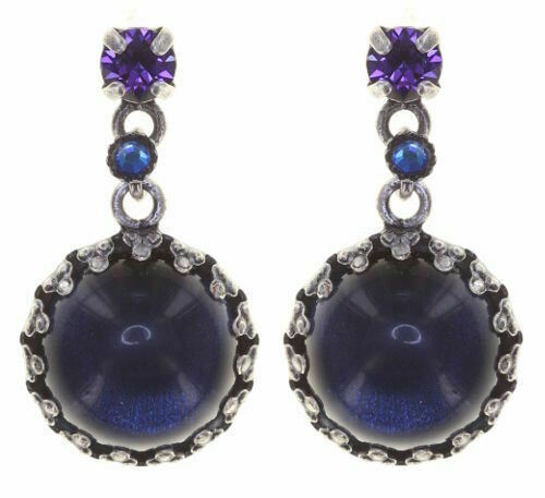 Konplott Ohrringe "Twisted Flower" blau/lila