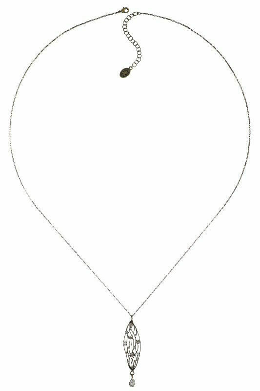 Konplott Kette lang "Cages" multi weiß-beige mit opal
