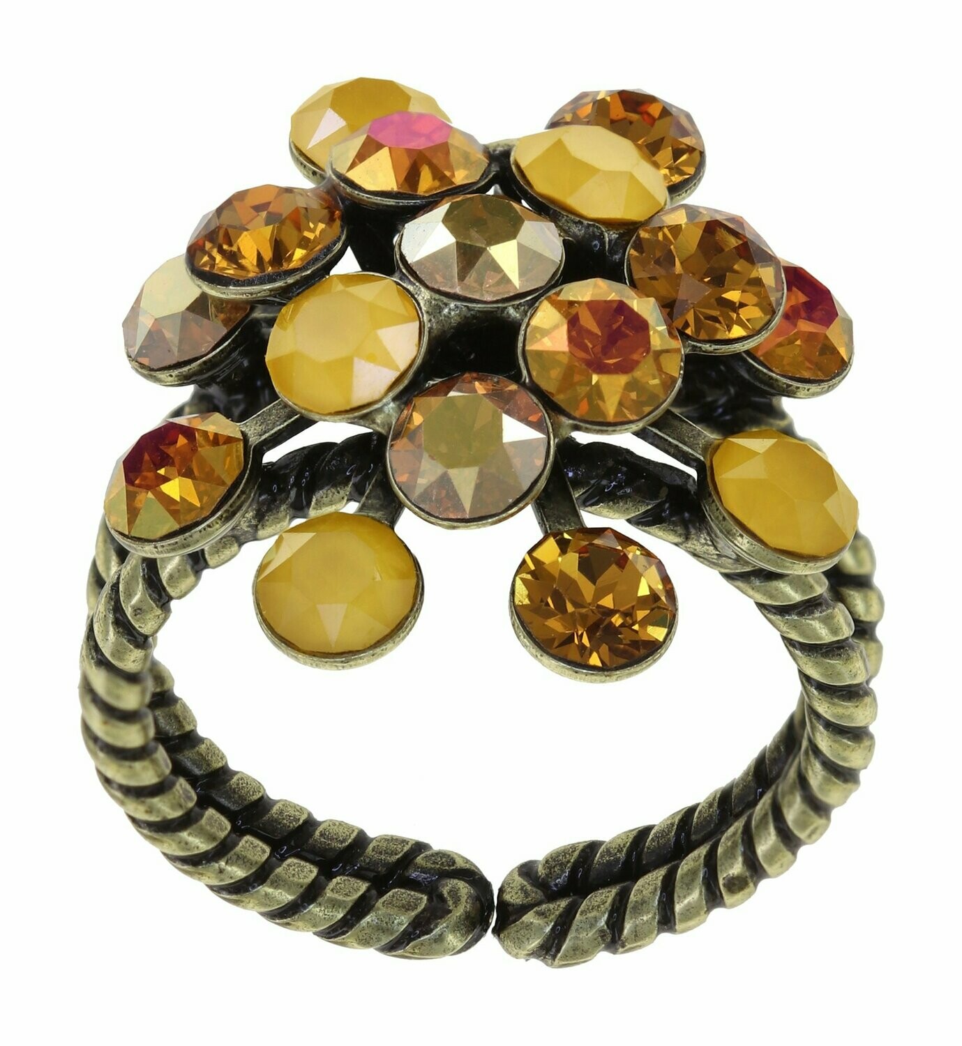 Konplott Ring "Magic Fireball" Gelb, Braun