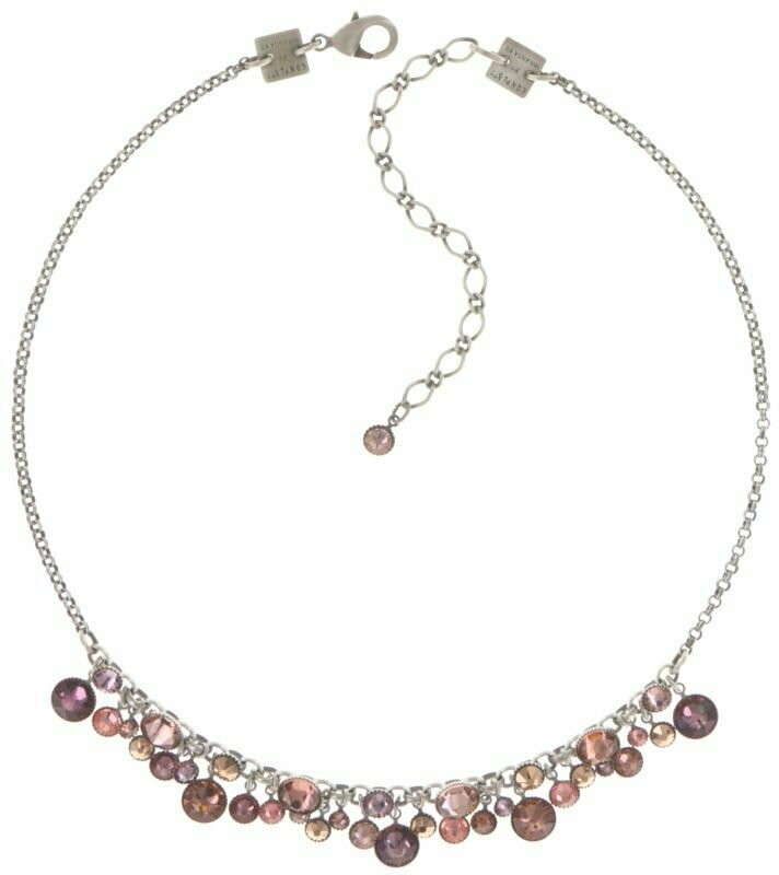 ​Konplott Kette "Waterfalls"  beige/rose/beere