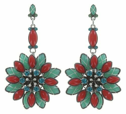 Konplott Ohrringe "Psychodahlia" multi bunt