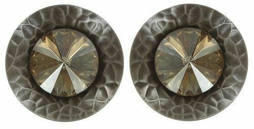 Konplott Ohrringe "Rivoli Concave"  beige/Silber