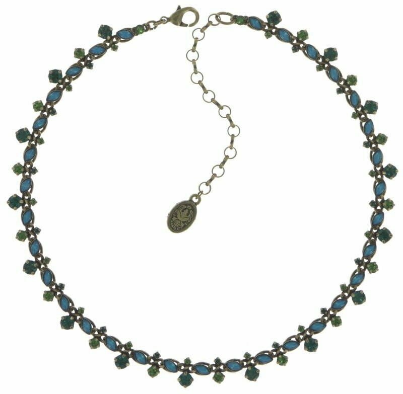 Konplott Kette "Mini Treasure" multi grün-weiß