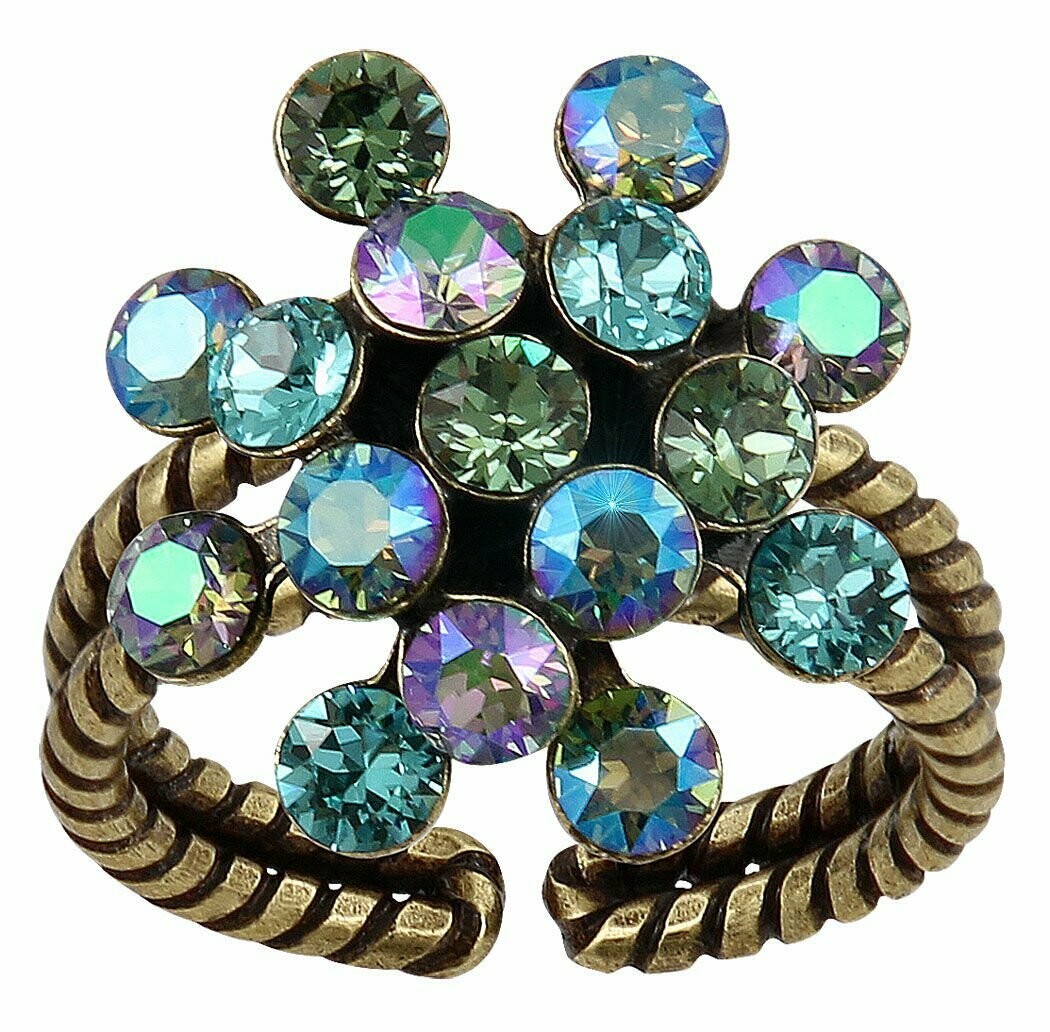 Konplott Ring Mini "Magic Fireball" Blau, Grün