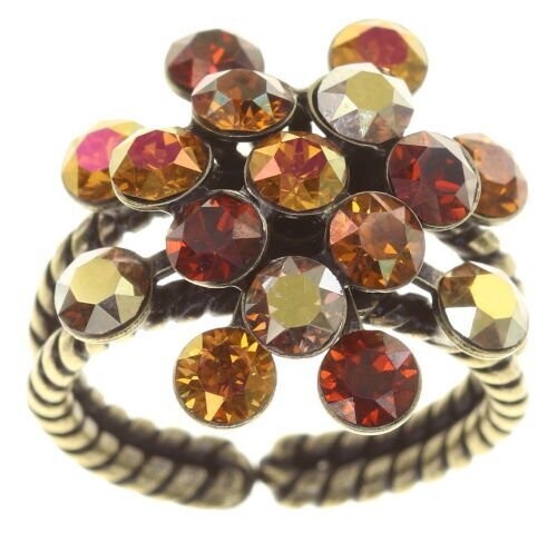 Konplott Ring "Magic Fireball" orange - braun