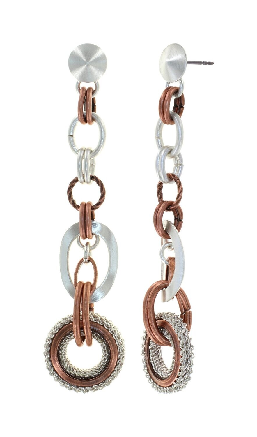 Konplott Ohrringe "Rings in Concert" Coppered Silver